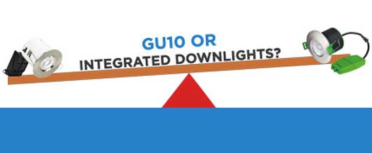GU10 or integrated downlights