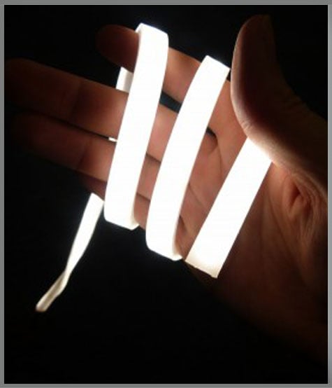 flexible led tape wrapped around hand