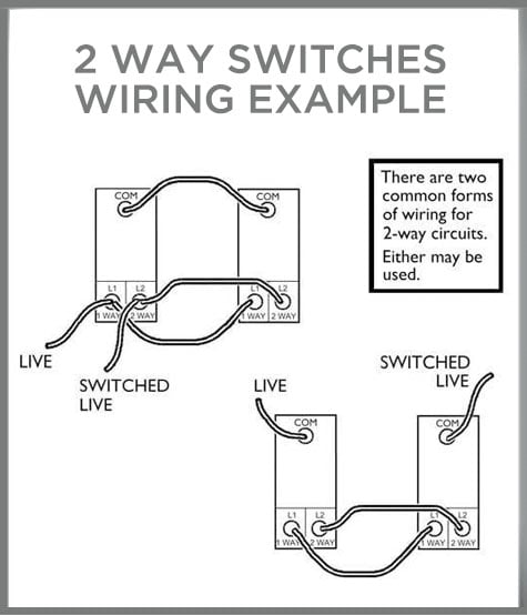 Installing A Two Way Light Switch Off, Wiring A Double Light Switch Uk Diagram