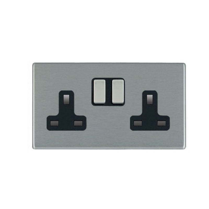 Hamilton Hartland G2 13A Double Pole Power Switched Socket 2 Gang