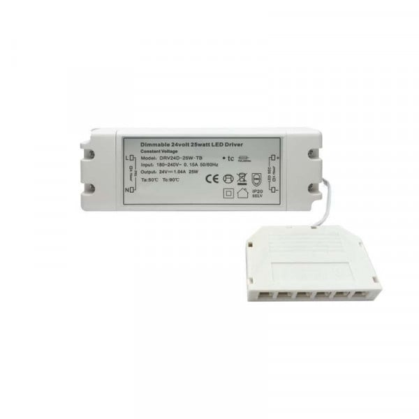 Mains Dimmable Driver 30W 12VD With TOP6 Junction Box