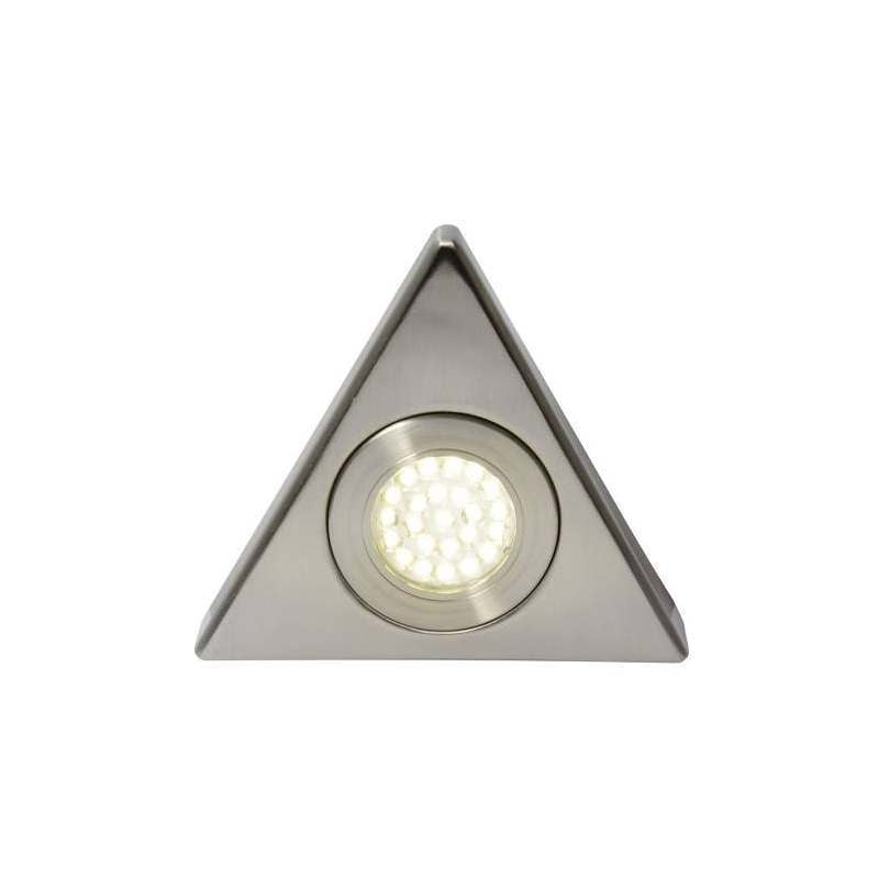 Triangular 230V LED Under Cabinet Light Stainless Steel 4000K