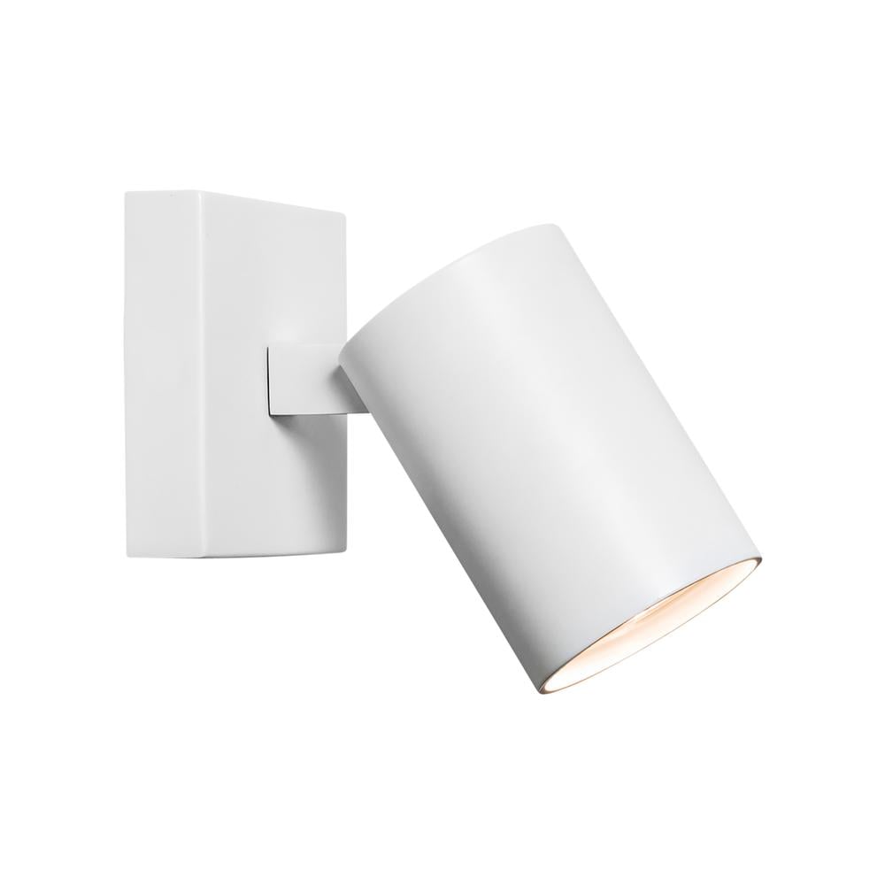 Ascoli Single Textured White Spotlight Astro