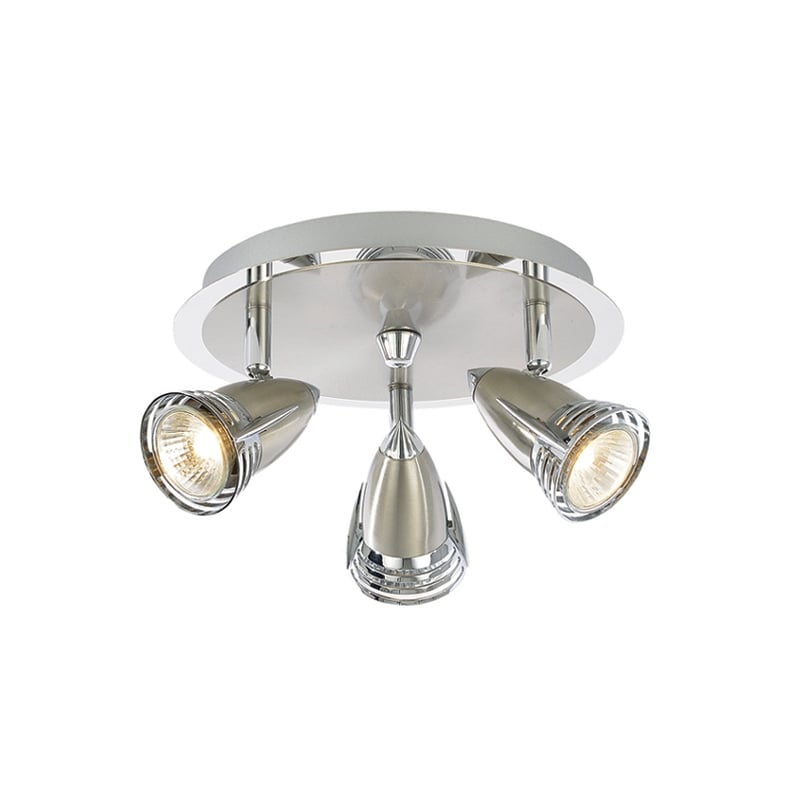 Forum Elara Triple Spotlight Satin Nickel / Chrome