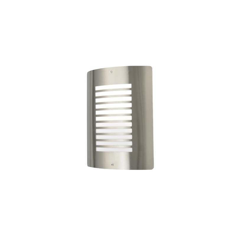 Slatted Panel Wall Light Fitting Stainless Steel IP44 Forum Sigma