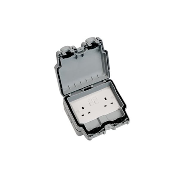 Hamilton Elemento 2G 13A Switched Power Socket Outlet