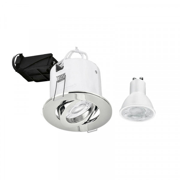 Aurora EFD Pro GU10 downlight with 5W 3000K Non Dimmable Chrome Adjustable