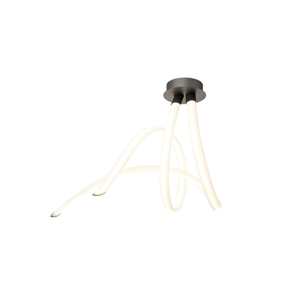 Armonia Semi Flush Spiral Dimmable 60W LED 3000K 4500lm Titanium/Frosted Acrylic Mantra