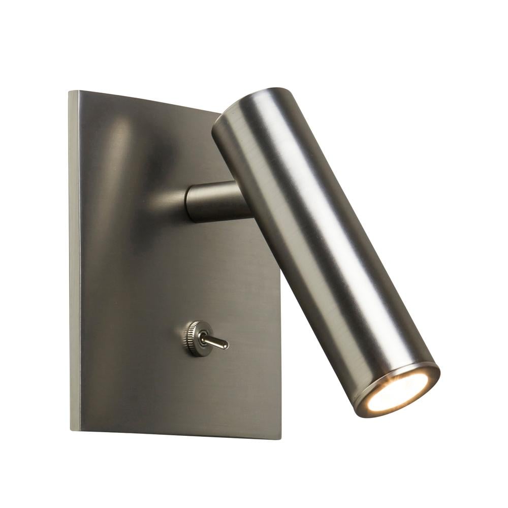 Enna Square Switched LED Matt Nickel Reading Light Astro