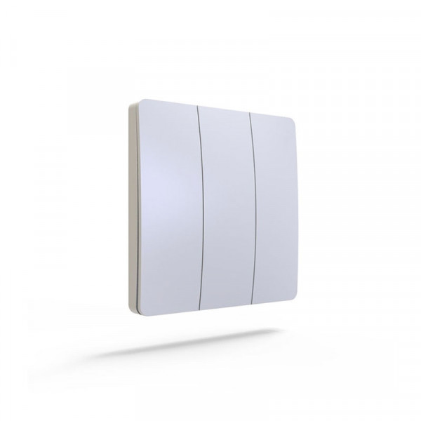 Ener-J 3 Gang Wireless Kinetic Switch Dimmable White
