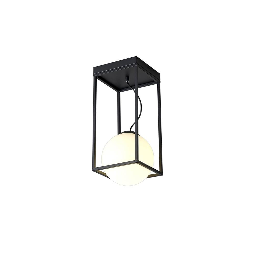 Desigual Small Tall Semi Flush 1 Light E27 Matt Black Mantra