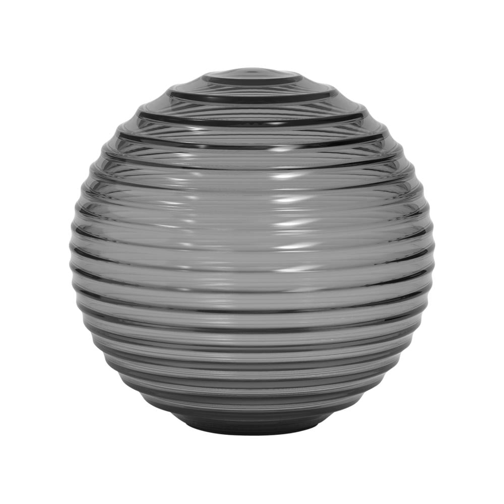 Tacoma Ribbed Glass Smoke Lamp Shade Astro