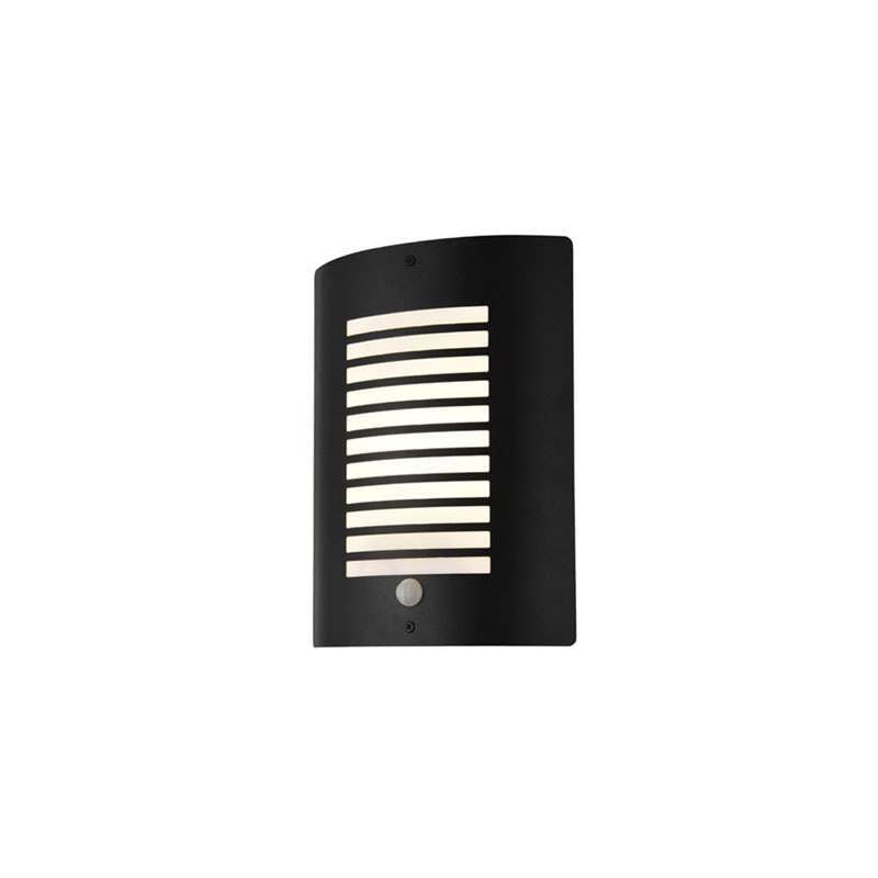 Thin Slatted Wall Light Fitting Black IP44 Forum Sigma