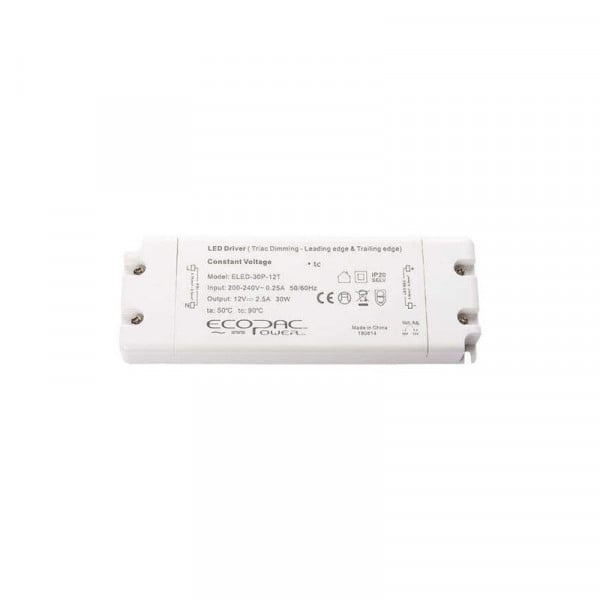 Ecopac TRIAC Dimmable Constant Voltage 30W LED Drivers