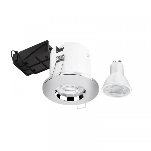 Aurora EFD Pro GU10 downlight with 5W 3000K Non Dimmable Chrome IP65