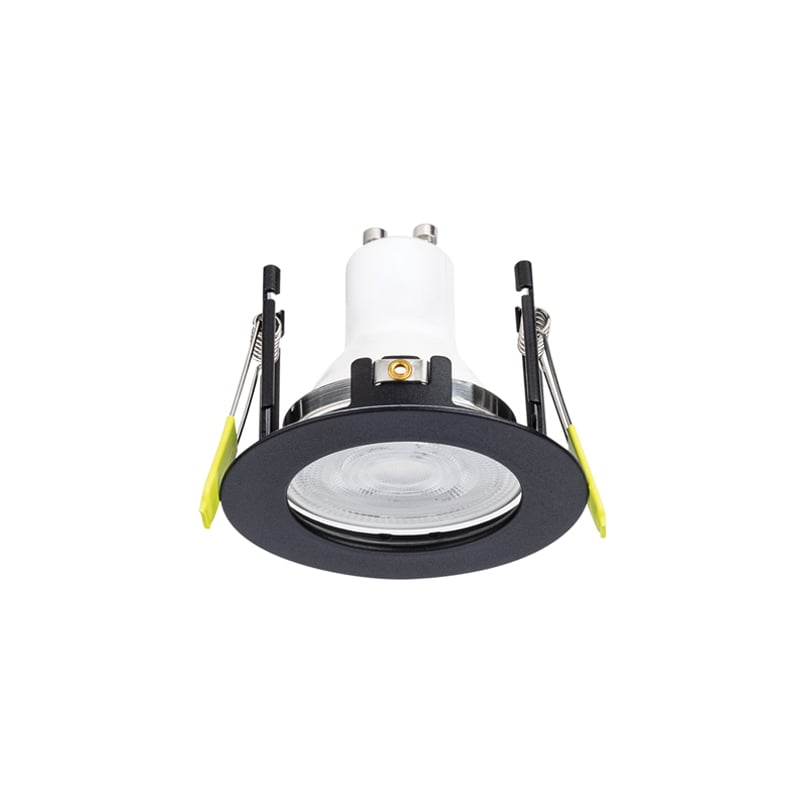 Evofire Fire Rated GU10 Downlight IP65 Black Integral LED