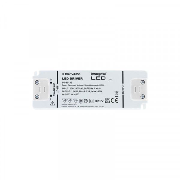 Integral Non-Dimmable 12V DC IP20 LED Strip Drivers