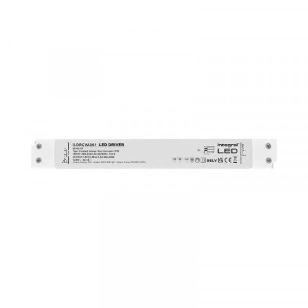 LED Driver Long & Slim Non-Dimmable 12V DC IP20 Integral LED | Downlig