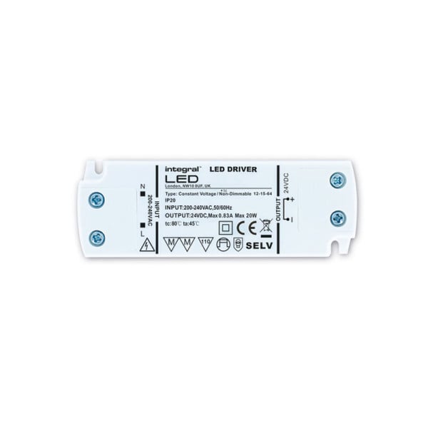 Downlight Driver LED Driver Ultra-Slim Non-Dimmable 24V DC Integral LED | Downlights.co