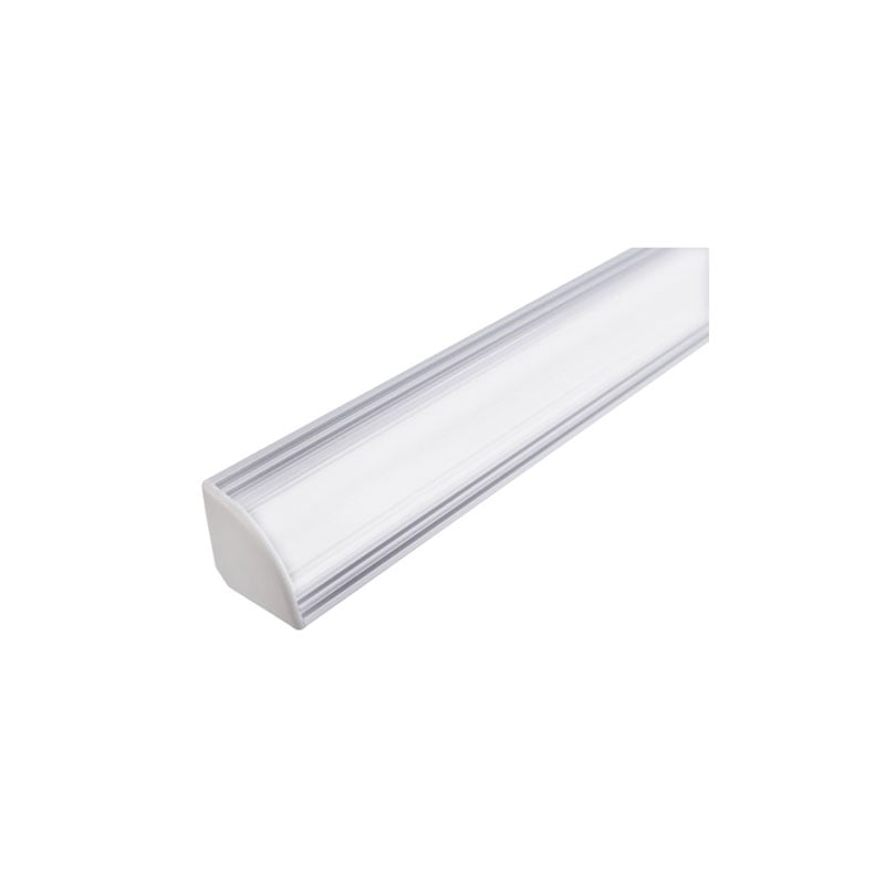 Corner Surface Mount Frosted Diffuser Aluminium Profile Rail Integral
