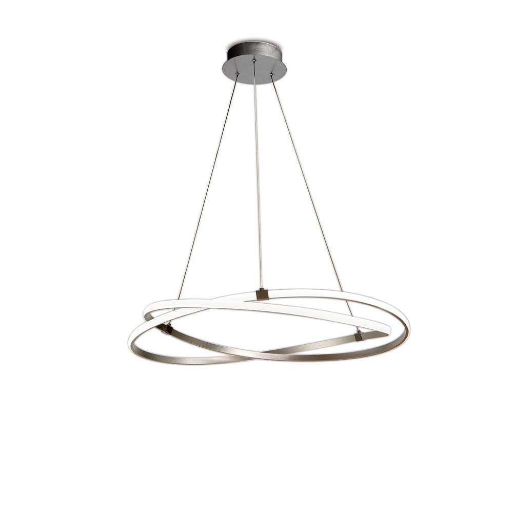Infinity Pendant 60W LED 3000K 4500lm Dimmable Silver/Polished Chrome/White Acrylic Mantra