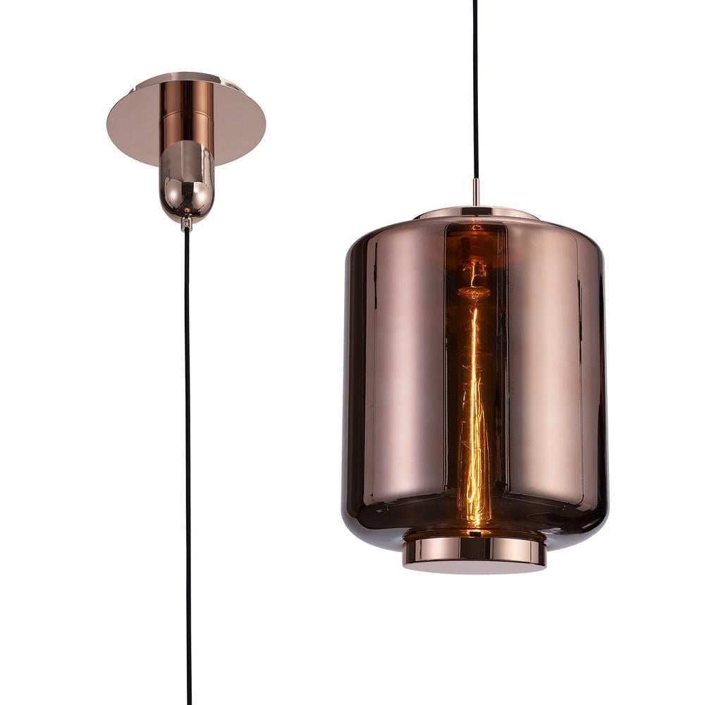 Jarras Pendant 30cm Round E27 (Max 40W) Copper/Rose Gold Glass Mantra