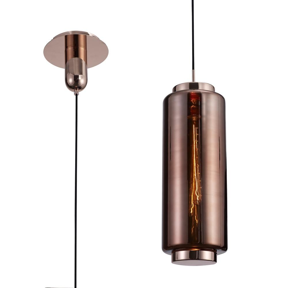 Jarras Pendant 20cm Round E27 (Max 40W) Copper/Rose Gold Glass Mantra