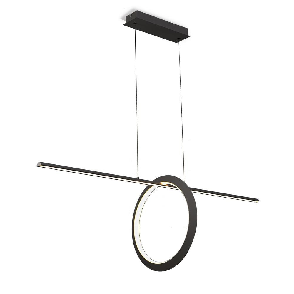 Kitesurf Loop Under Linear Pendant 30W LED 3000K Black Mantra
