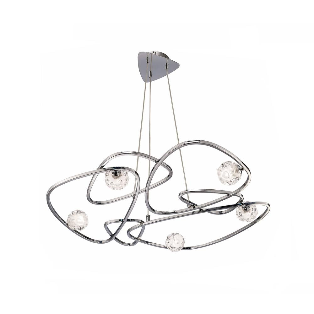 Lux Pendant 5 Light G9 Polished Chrome Mantra