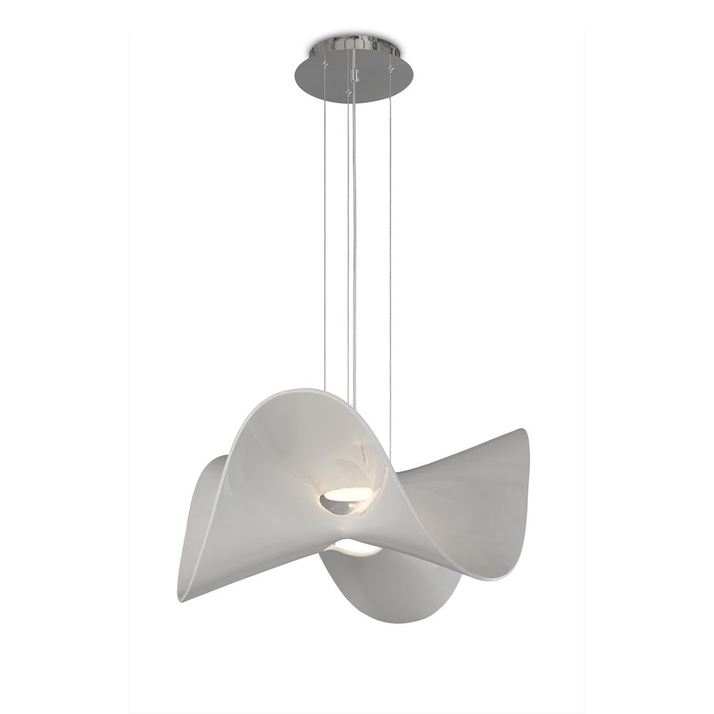 Manta Pendant 65cm Round 20W LED 3000K 1600lm Chrome/White Mantra