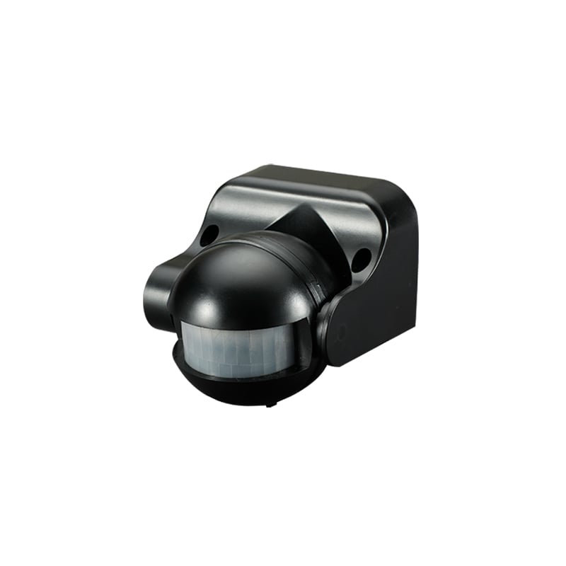 Tiltable 180 Degree IP44 PIR Sensor Black Ovia