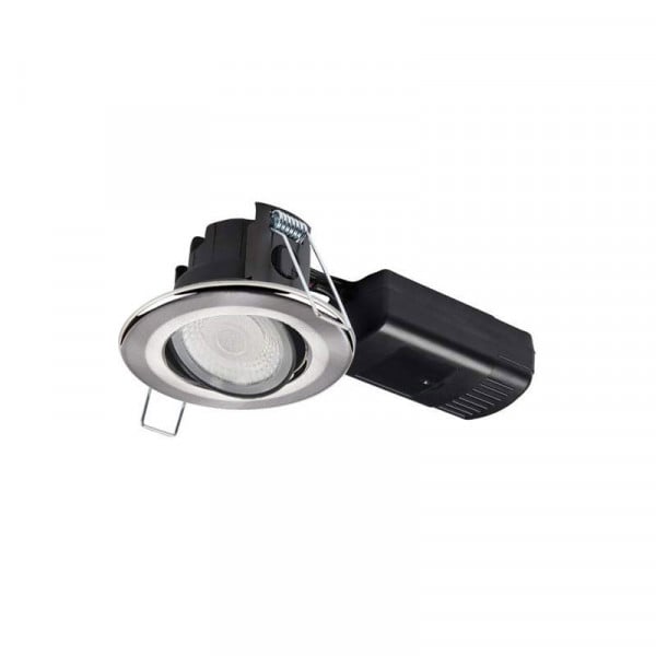 Collingwood H4 Pro Smart Fire-Rated Colour Tuneable Downlight Brushed Steel
