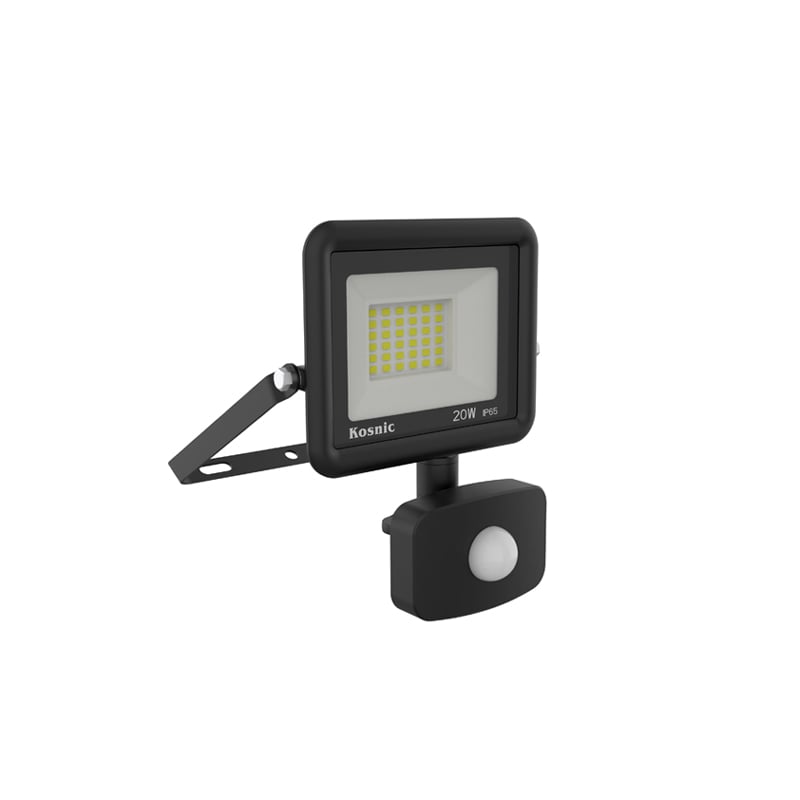 Rhine Slim Profile LED Floodlights with PIR 20W 3000K Kosnic