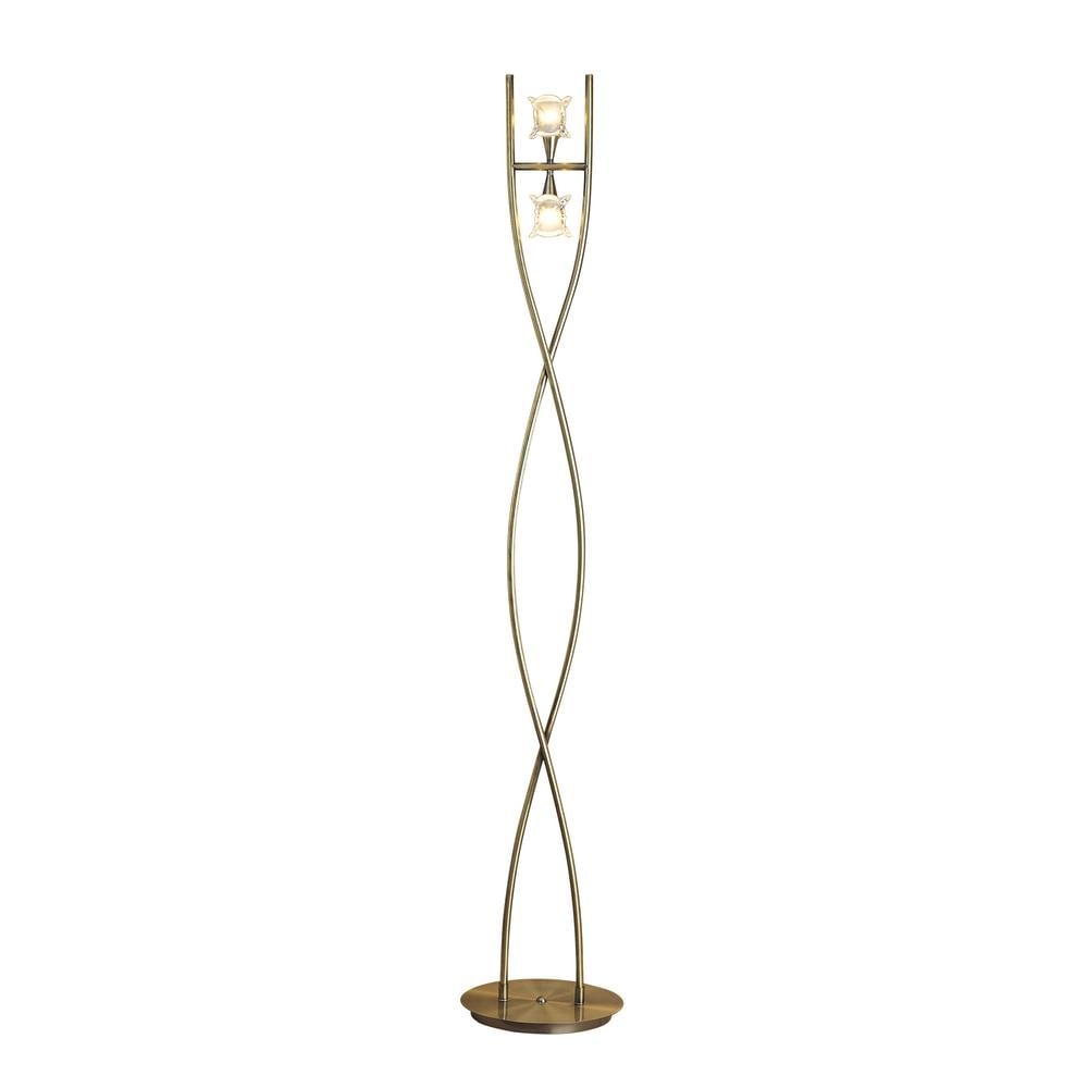 Rosa Del Desierto Floor Lamp 2 Light G9 Antique Brass Mantra