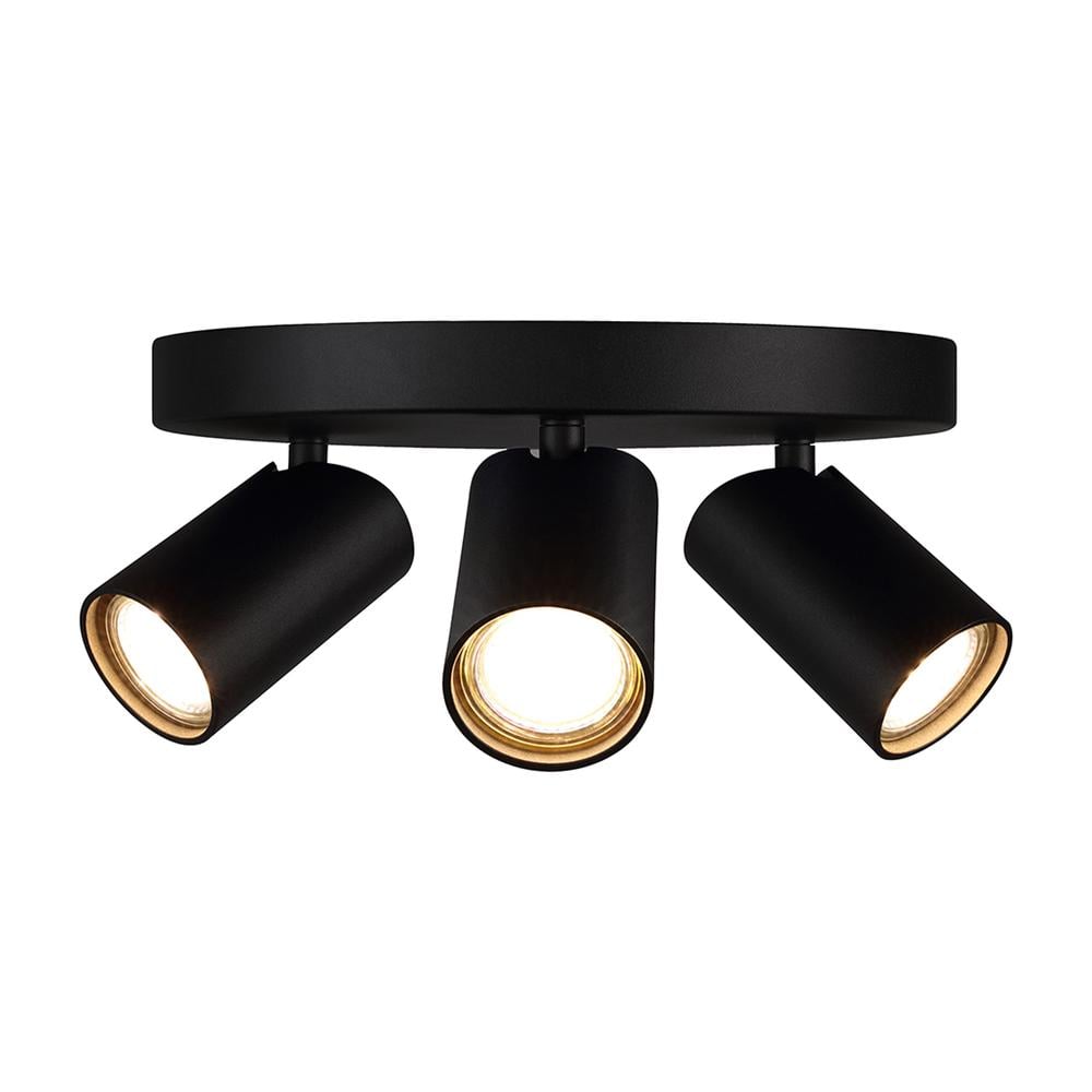 Sal Round 3 Light Spotlight GU10 Matt Black Mantra