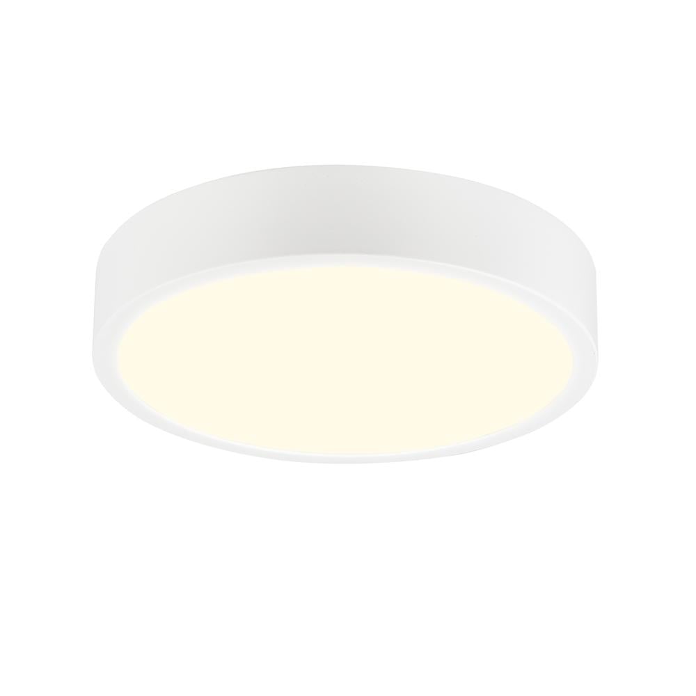 Saona 30cm Round LED Surface Flush Fitting 30W 3000K 2550lm Matt White/Frosted Acrylic Mantra