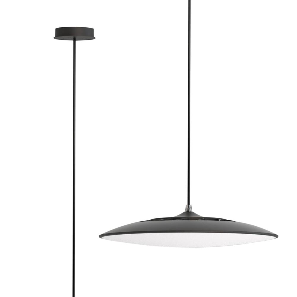 Slim LED Pendant 25cm Round 16W LED 4000K Black Mantra