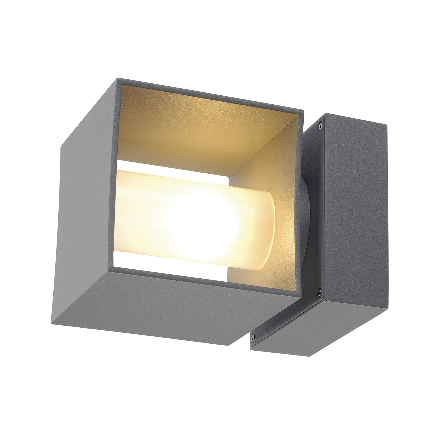 Square Turn Qt14 Outdoor Wall Light Silver-Grey IP44 SLV Lighting | Do