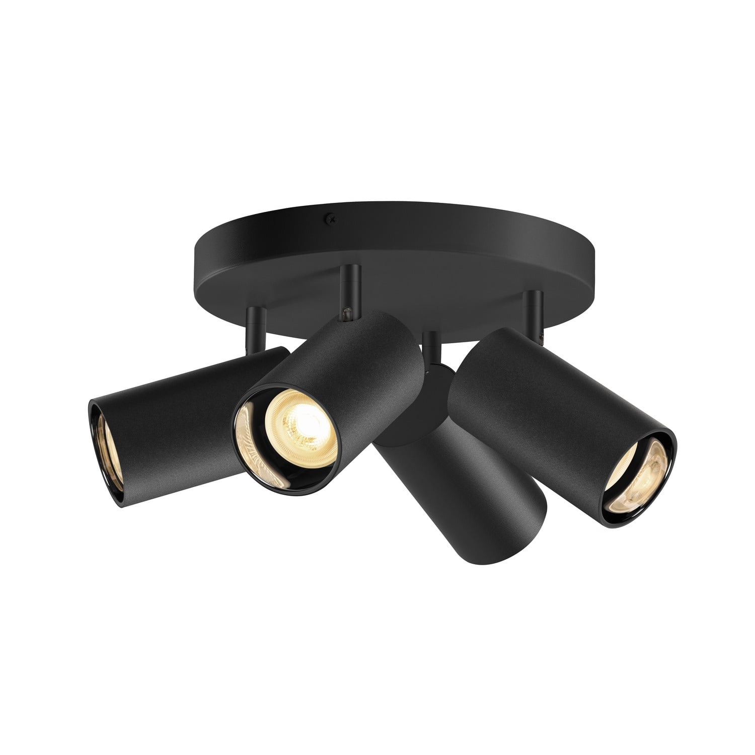 Asto Tube Ceiling-Mounted Light Cylindrical Max. 4X10W Black SLV Lighting
