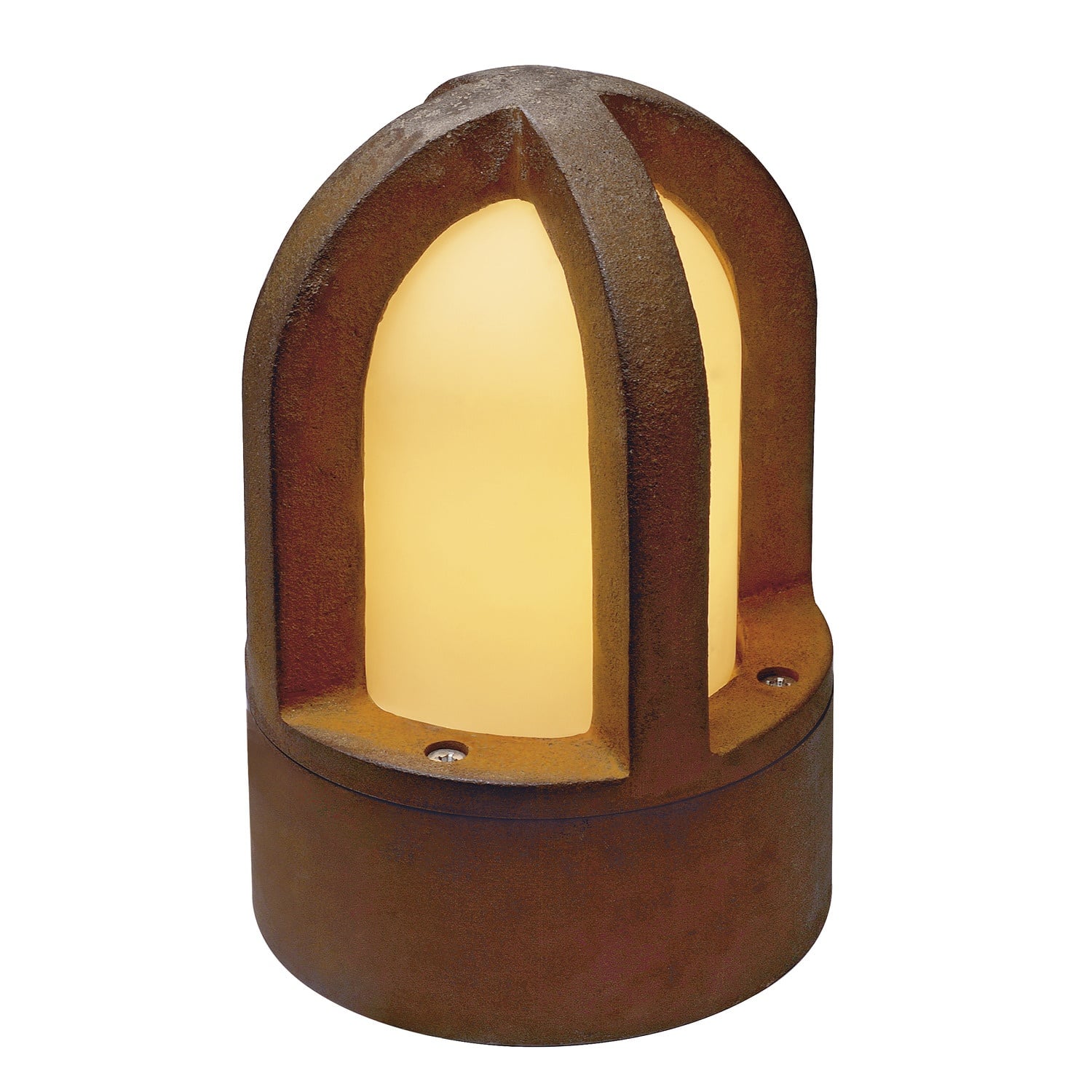 Rusty Cone Outdoor Floor Stand C35 Round Rusted Steel /H 15/24cm IP54 SLV Lighting