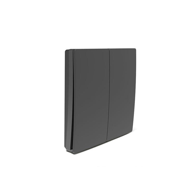 2 Gang Wireless Kinetic Switch Black Ener-J Eco Range