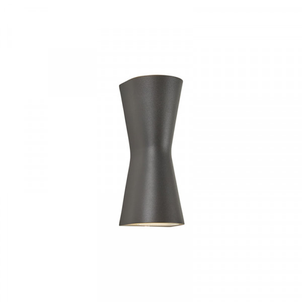 Forum Skye Double Cone GU10 Wall Light Anthracite IP44

