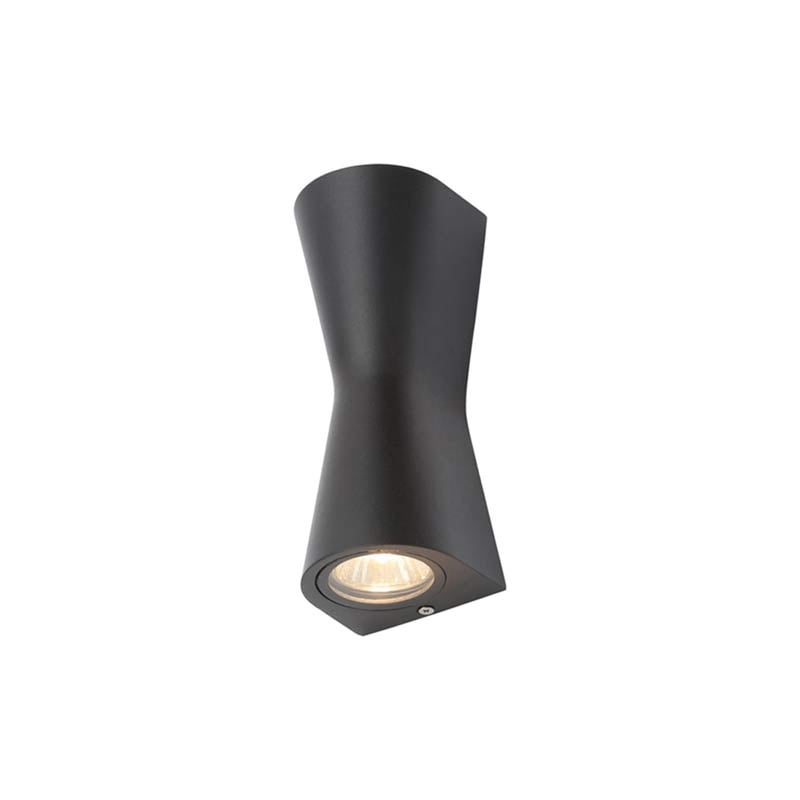 Skye Double Cone Up/Down Wall Light Black Forum Skye