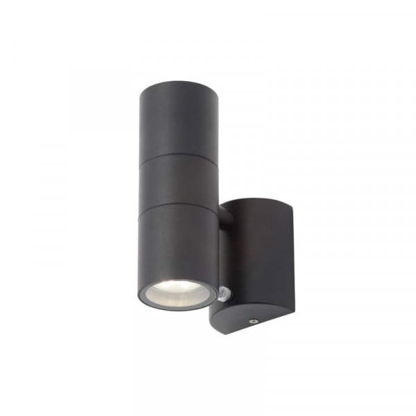 Forum Leto Up/Down Wall Light With Photocell Black