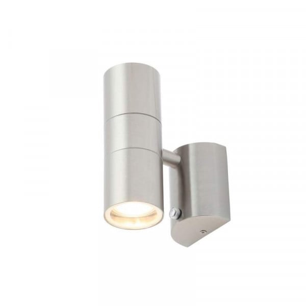 Forum Leto Up/Down Wall Light With Photocell Stainless steel