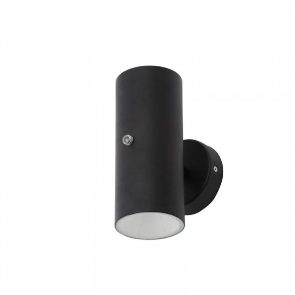 Forum Zinc Melo Up/Down Wall Light Black With Photocell