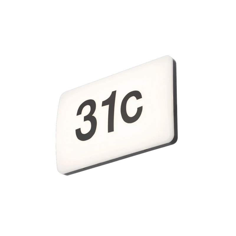 Door Number LED Wall Light Black 16W Forum Mesa