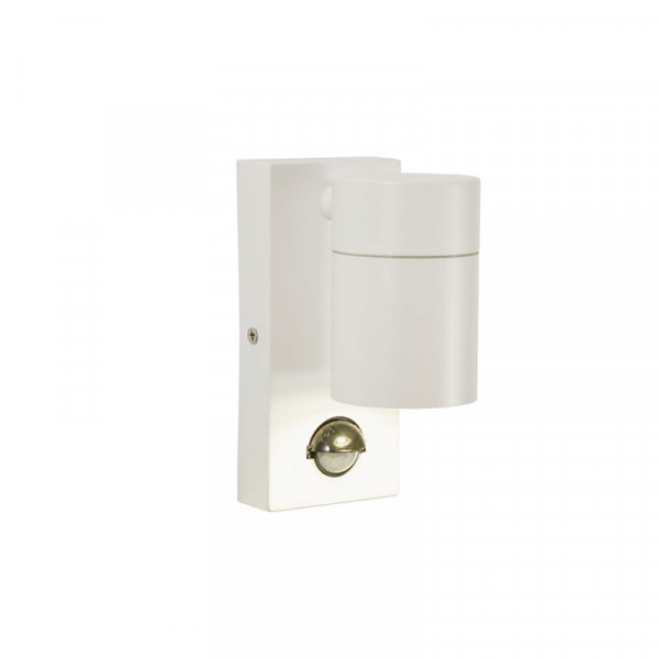 Forum Leto Fixed GU10 Wall Light with PIR White IP44
