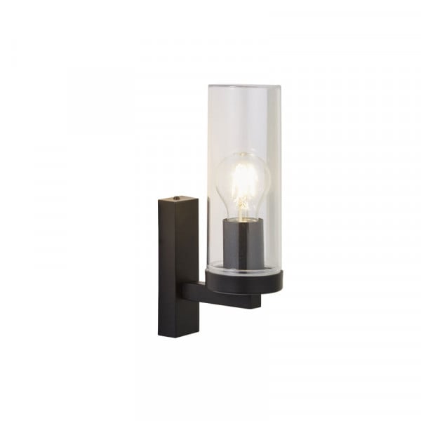Forum Carnac Up or Down E27 Wall Light Black IP44
